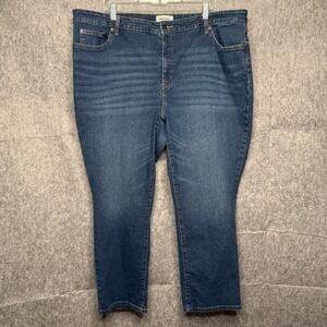 Crown & Ivy Women's‎ High Rise Vintage Straight Jeans- Sz 20W